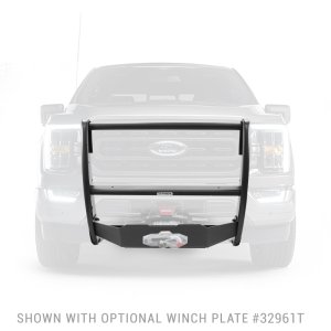 Ford F-150 Grille Guard - Go Rhino - 3100 Series StepGuard Winch Plate Kit - Textured Black - `18-`20